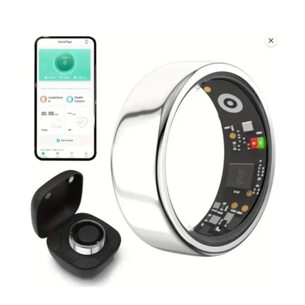 NWB Smart Ring for Fitness, Sleep and Health, Next Gen Health, Silver, Size 9